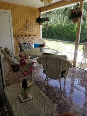 Screened patio looking out to your backyard