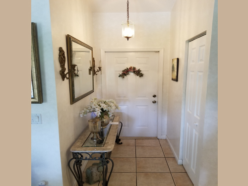 Foyer with coat closet